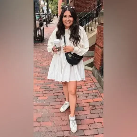 Free People Eleanor Sweatshirt Grey Combo L - Picture 8 of 14